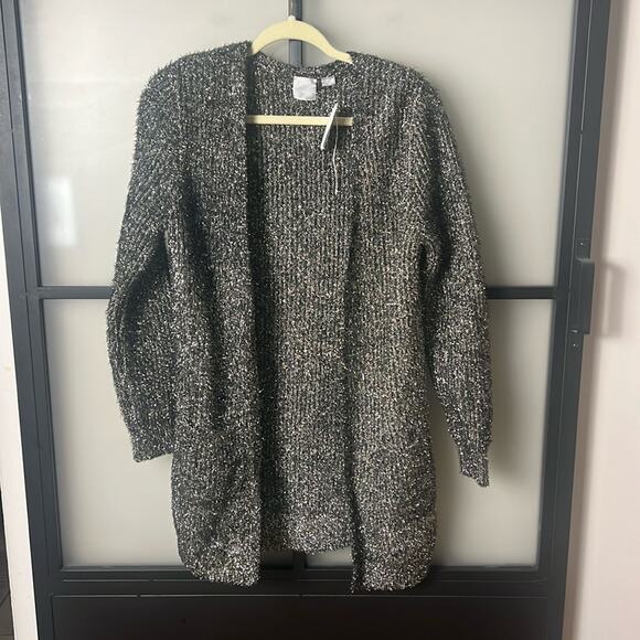 Zero Degrees Celsius Metallic Cardigan Sweater Size Small - Picture 1 of 9